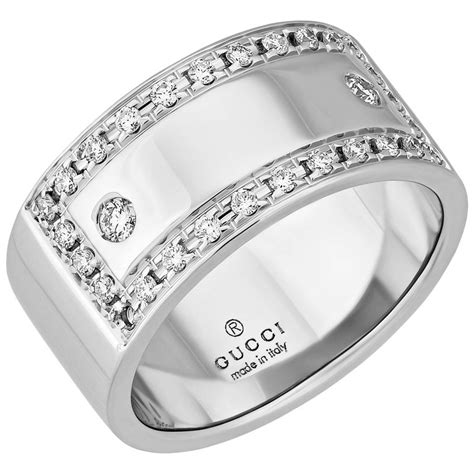 gucci diamond wedding ring|Gucci trademark ring in gold.